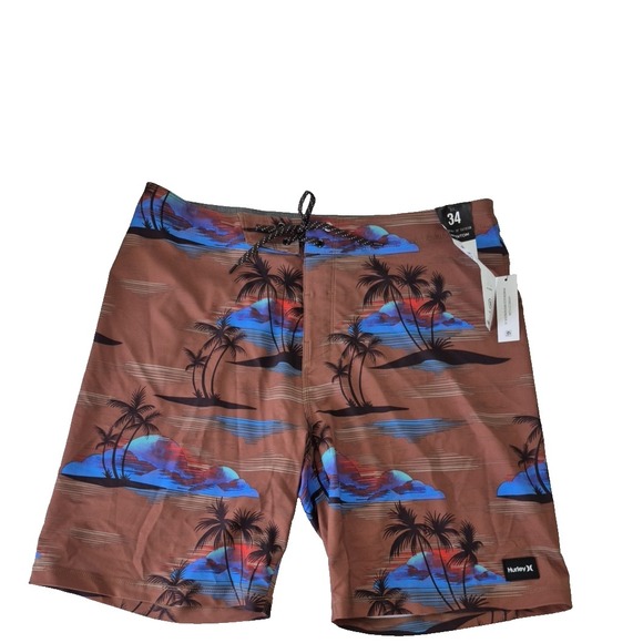 Hurley‎ Swim Trunk Mens 34  Color Multi Phantom Weekender 20  9" Boardshorts NEW - Picture 1 of 9